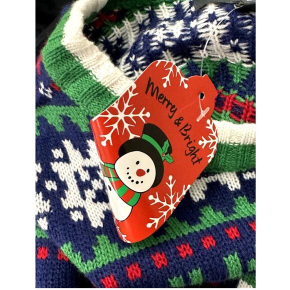 33 Degree Sweater "I Just Love Elfing Around" Long Sleeve Multicolor Boys XL NWT - Picture 7 of 9
